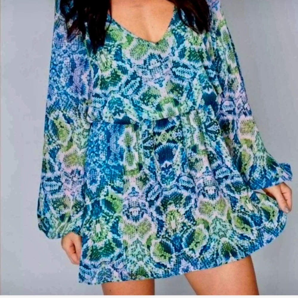 Show Me Your Mumu Snakeskin Rainey Mini Dress Women's M Made In USA (104)
